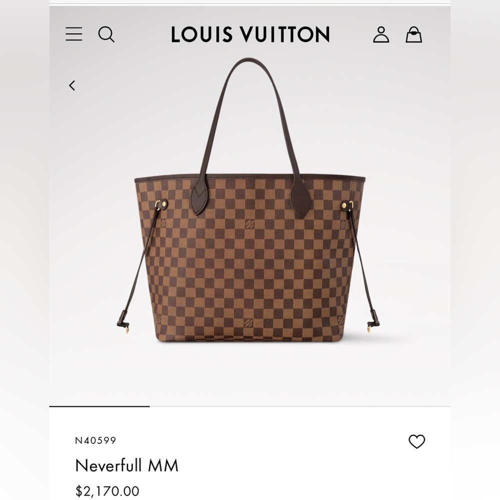 LOUIS VUITTON Never Full MM bag